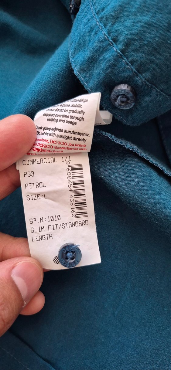 Kadın Mavi Denim Gömlek Uzun Kollu - Görsel 2