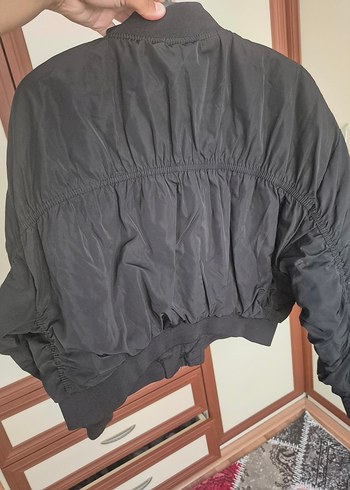 l Beden Siyah Fermuarlı Kadın Ceket