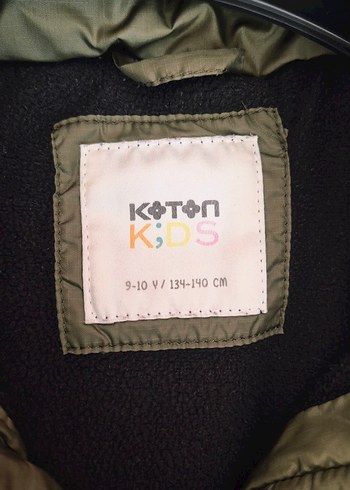 Erkek Çocuk haki yeşik Kapüşonlu Mont - Görsel 3