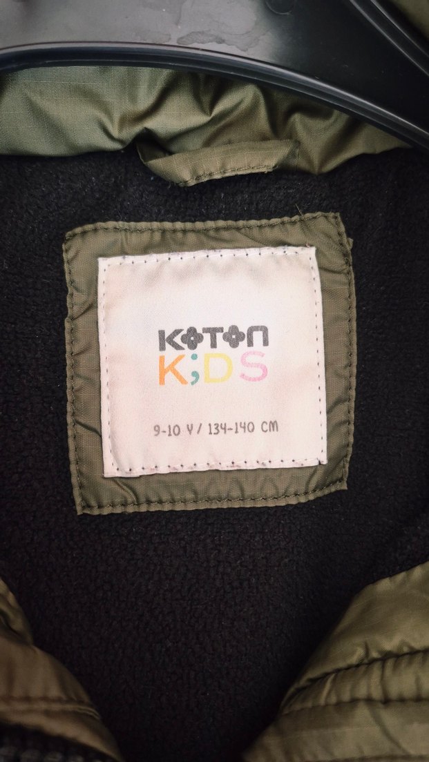 Erkek Çocuk haki yeşik Kapüşonlu Mont - Görsel 3