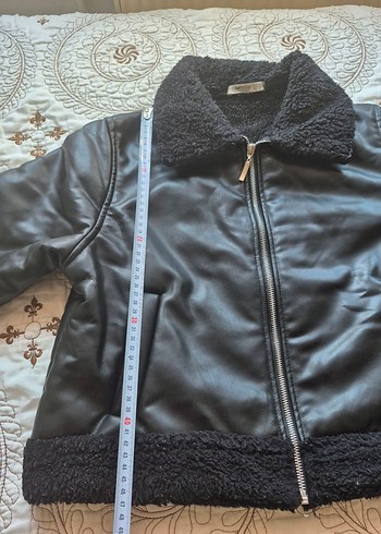 Kürklü Siyah Mini Deri Ceket - Görsel 5