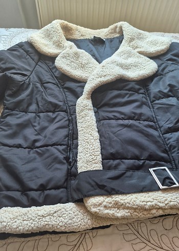 siyah Kadın Kışlık Yumuşak Dokulu Mont - Görsel 7