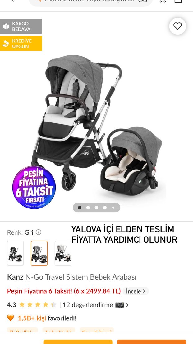 Kanz ngo bebek arabası - Görsel 4