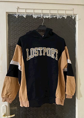 Kahverengi Baskılı Kapüşonlu Sweatshirt - Görsel 2