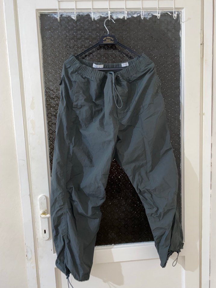 Gri Rahat Kesim Kadın Keten Pantolon - Görsel 2