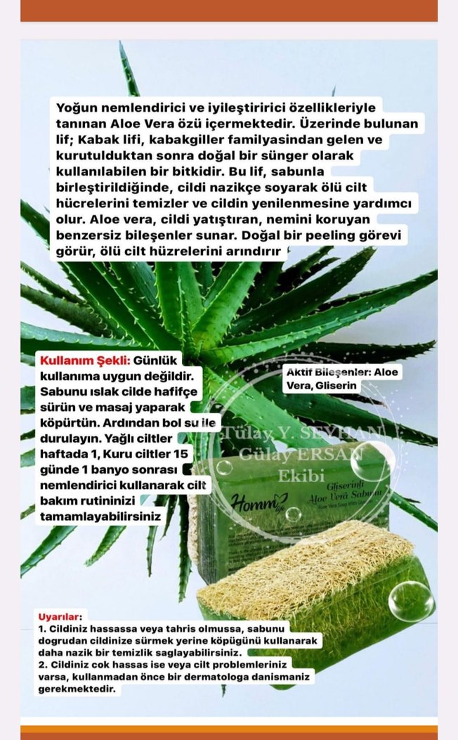 Aloe Vera Özlü Gliserin Sabunu - Görsel 4