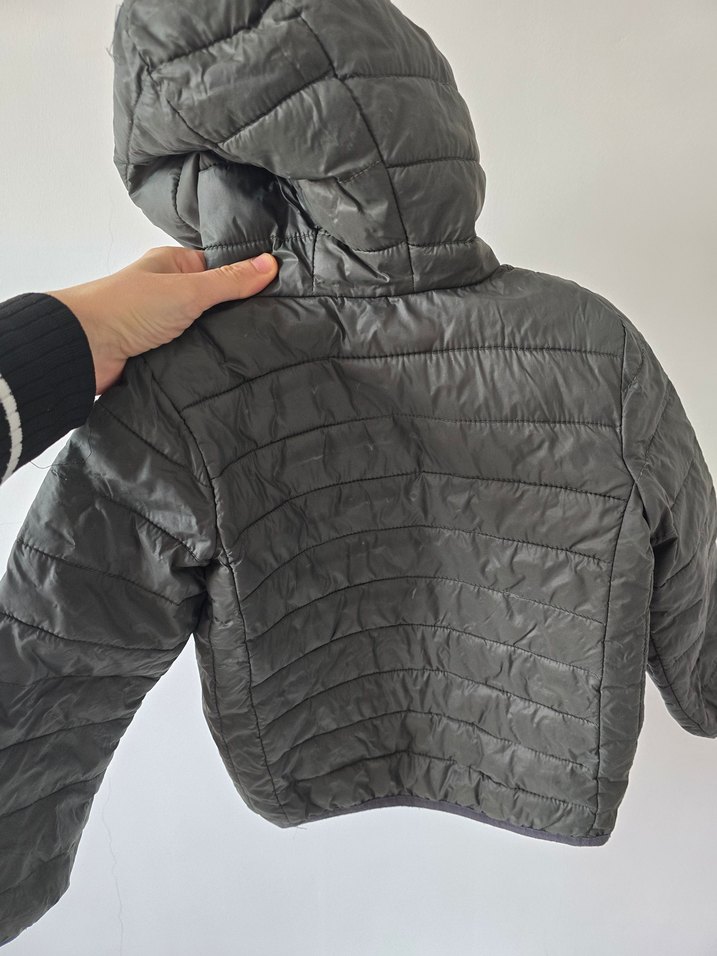 Gri Fermuarlı Erkek Çocuk Mont - Görsel 3