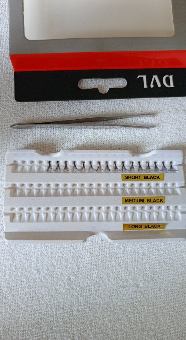 Orta Siyah Takma Kirpikler ve Cımbız - Görsel 2