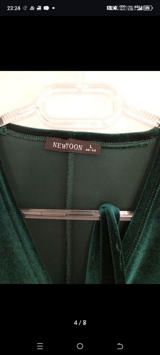 Kadife Pilili Elbise - Görsel 4