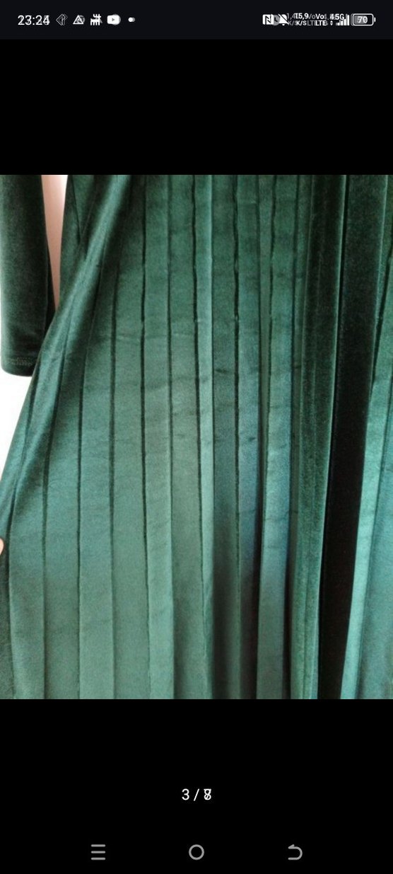 Kadife Pilili Elbise - Görsel 3