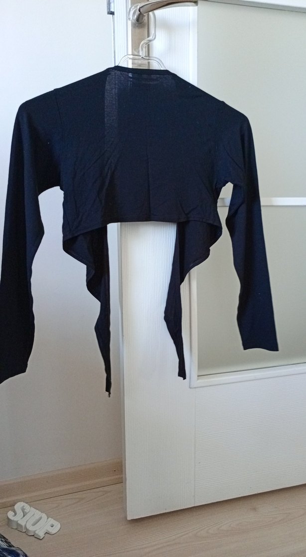 Siyah Uzun Kollu Bolero - Görsel 3