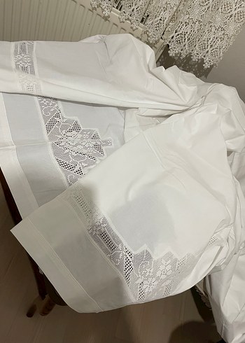Ara dantelli yorgan çarşafı - Görsel 2