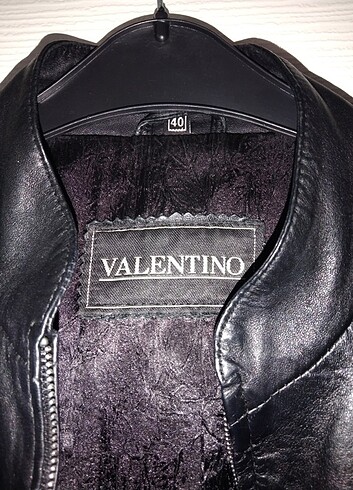 l Beden siyah Renk Valentino deri ceket