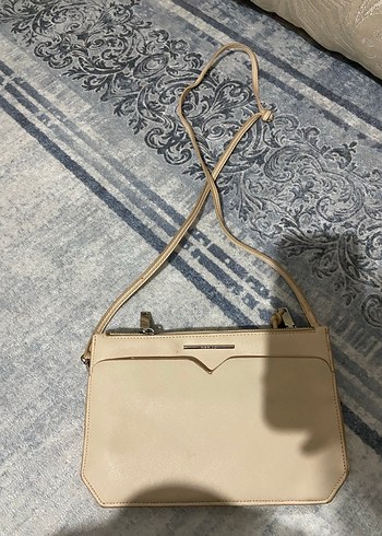 Bej Deri Yılan Desenli Kadın Çanta - Görsel 2