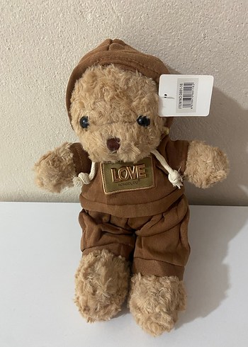 Kapüşonlu Kahverengi Peluş Ayıcık - Görsel 2