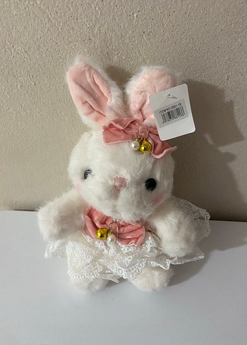 Beyaz Peluş Tavşan Oyuncak - Görsel 2