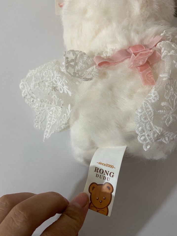 Beyaz Peluş Tavşan Oyuncak - Görsel 3