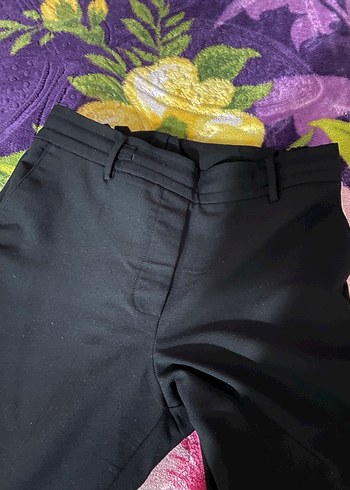 Kadın Siyah Pilili Kumaş Pantolon - Görsel 4