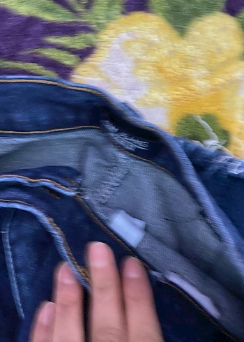 Bordo Bağlama Desenli Salaş Midi Kot - Görsel 5