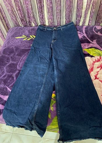 Bordo Bağlama Desenli Salaş Midi Kot - Görsel 2