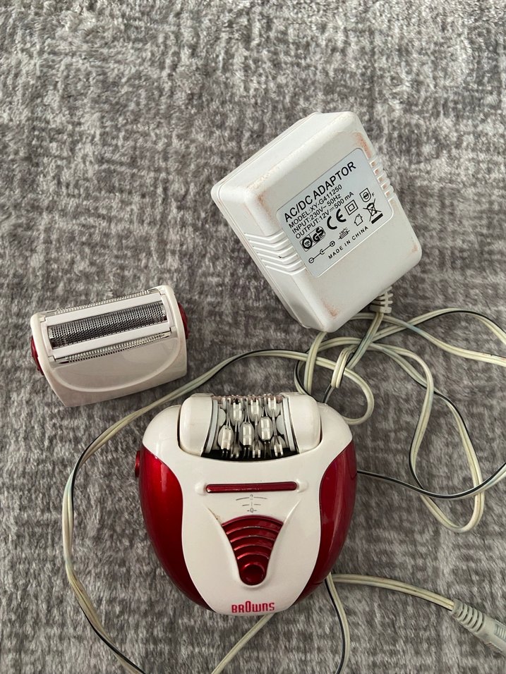 Kırmızı Beyaz Braun Epilatör ve Adaptör - Görsel 2