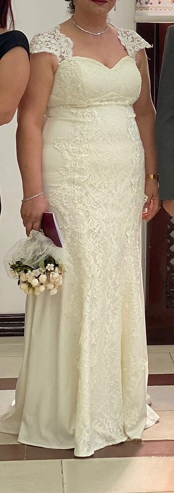46 Beden beyaz Renk Nikah elbisesi