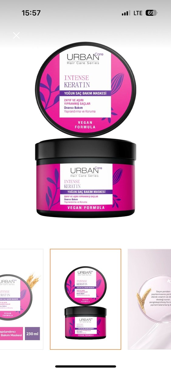 Urban Care Yoğun Keratin Saç Bakım Maskesi 230ml - Görsel 2