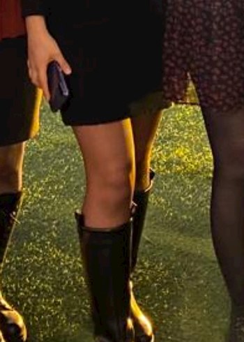 Siyah Tokalı Diz Boyu Kadın Çizme - Görsel 2