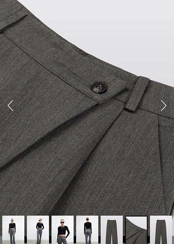 Vatkalı Gri Crossover Palazzo Pantolon - Premium - Görsel 3