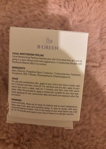 B Green Yüz Nemlendirici Peeling 100 ml - Görsel 4