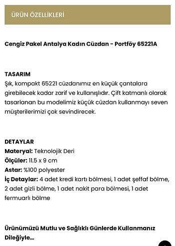 Cengiz Pakel Kadın Cüzdan-Portföy 65221A-Lila - Görsel 7