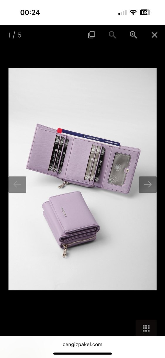 Cengiz Pakel Kadın Cüzdan-Portföy 65221A-Lila - Görsel 4