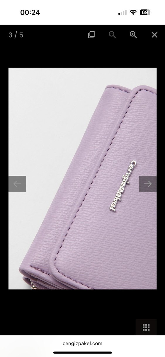 Cengiz Pakel Kadın Cüzdan-Portföy 65221A-Lila - Görsel 3