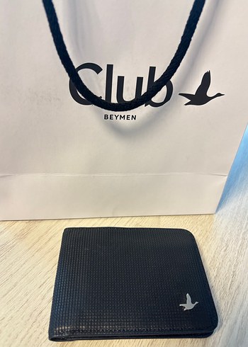 Beymen Club Lacivert Dokulu Deri Cuzdan
