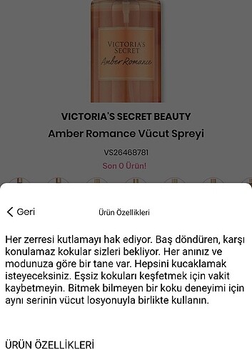 Victoria's Secret Kadın Vücut Spreyi AMBER - Görsel 2