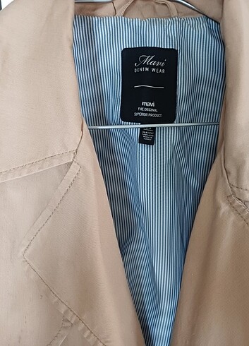 Mavi Bej Trenckot - Görsel 5