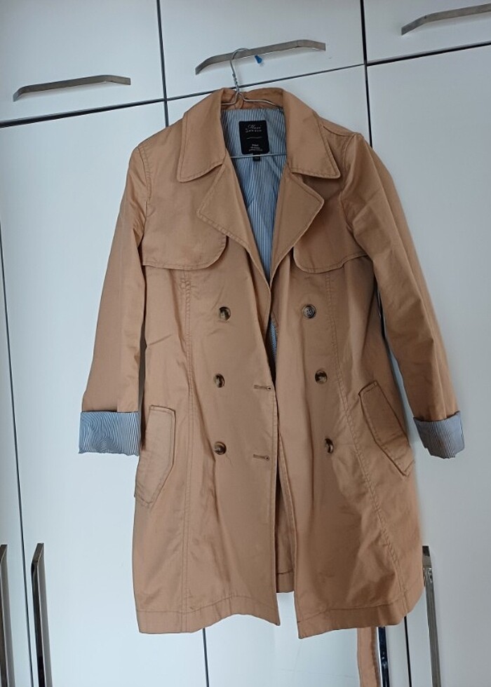 Mavi Bej Trenckot - Görsel 3