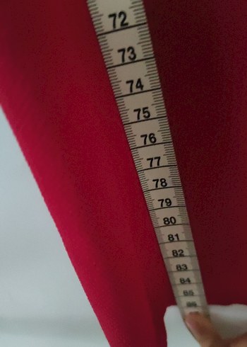 kırmızı Uzun Kollu Salaş Kadın Tunik - Görsel 3