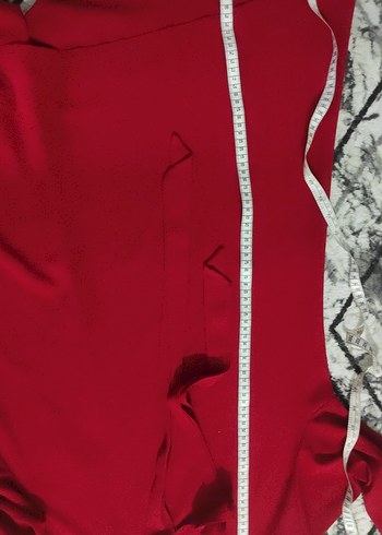 kırmızı Uzun Kollu Salaş Kadın Tunik - Görsel 7