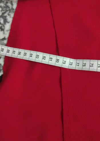 kırmızı Uzun Kollu Salaş Kadın Tunik - Görsel 6