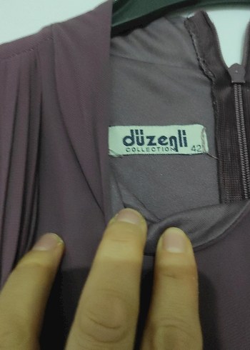 Uzun Drapeli Kadın Abiye Elbise - Görsel 5