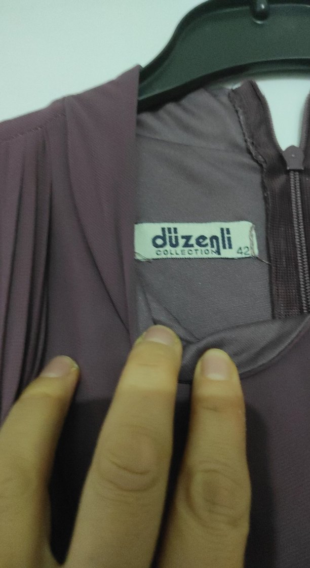 Uzun Drapeli Kadın Abiye Elbise - Görsel 5