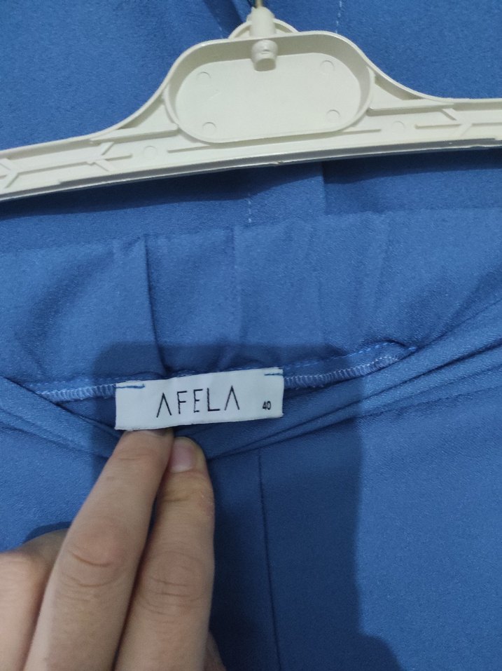 Düğmeli Uzun Kollu Lacivert Kadın takım - Görsel 4