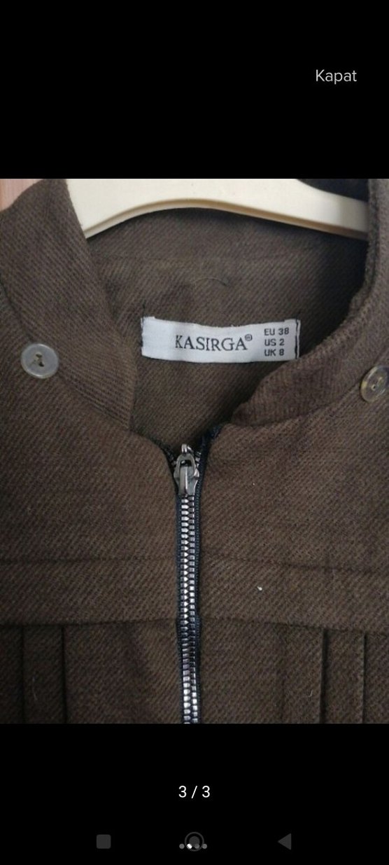 Kahverengi Kadın Uzun  Kaban - Görsel 3