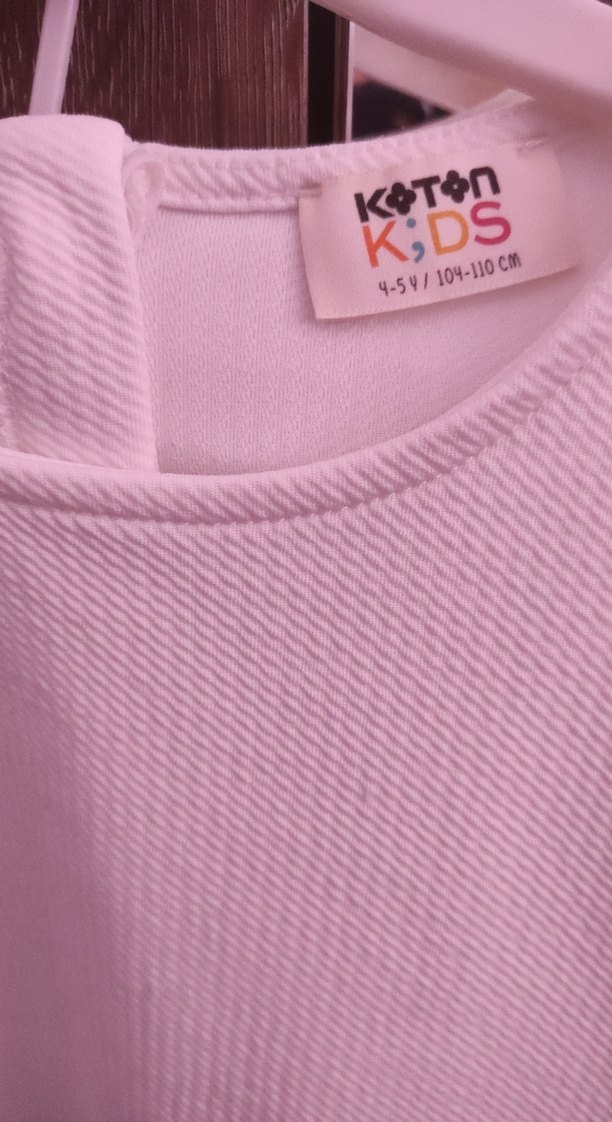 Kız Çocuk Pembe Kısa Kollu elbise - Görsel 2