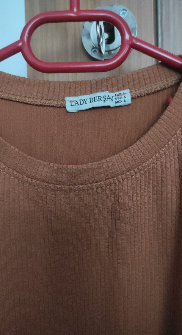 Kadın Kahverengi Uzun Kollu Salaş Tunik - Görsel 2