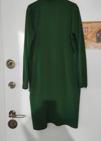 Kadın Uzun Kollu Düğmeli Yeşil Tunik - Görsel 3