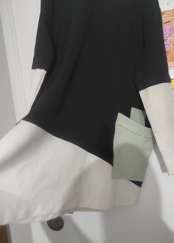 Kadın Siyah Baskılı Salaş Tunik - Görsel 5