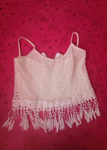 Kızlar için Dantel Detaylı Bohem Poncho - Görsel 6