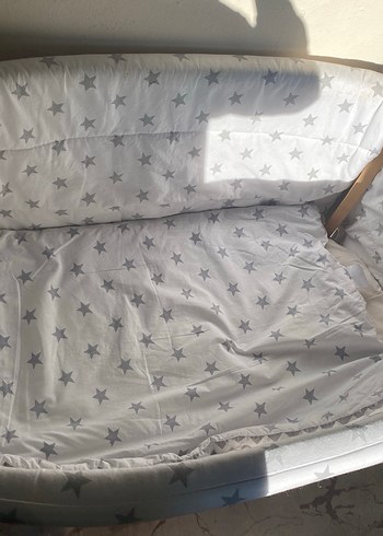 Gri Yıldız Desenli Bebek Beşiği - Görsel 4